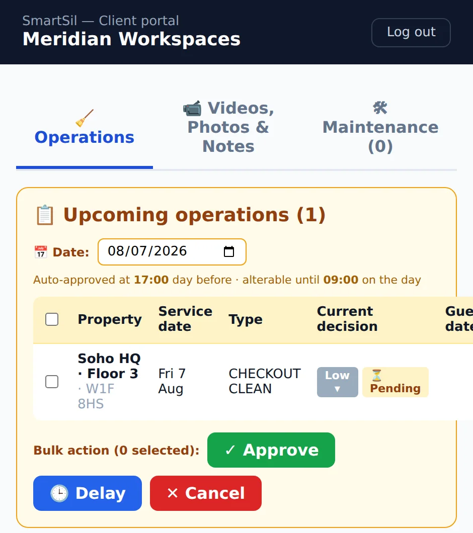 Approve, move or cancel any visit from your phone